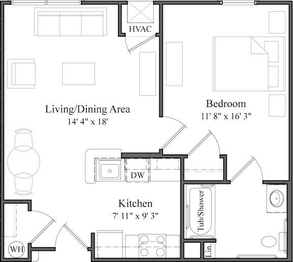 Darby House Floor Plan 1HC