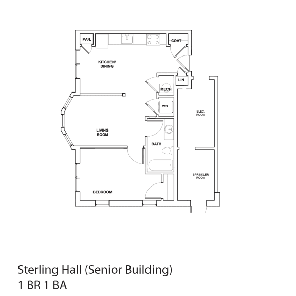 Sterling hall senior building 1 br 1ba