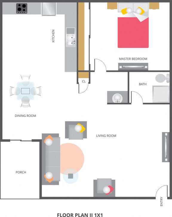 Almansor Villa 1 Bedroom Apartment Floor Plan