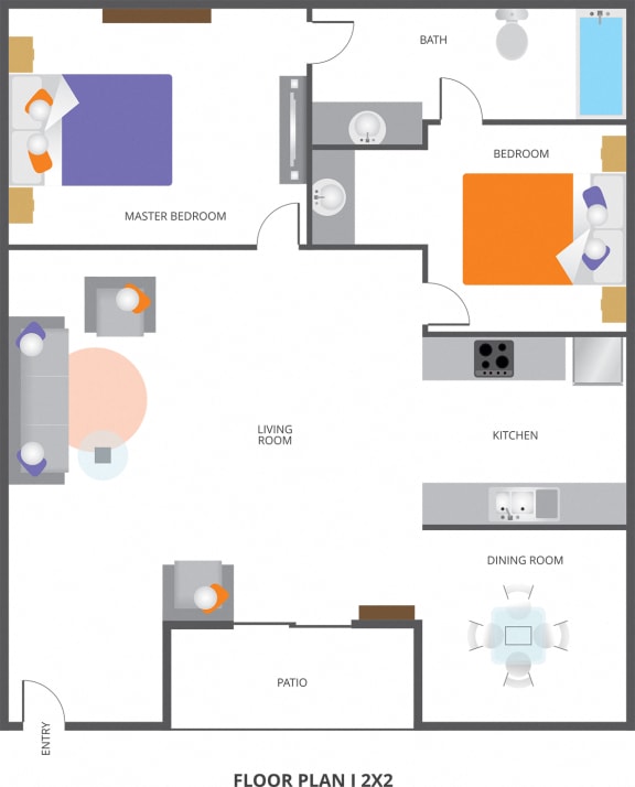 Almansor Villa 2 Bedroom Apartment Floor Plan