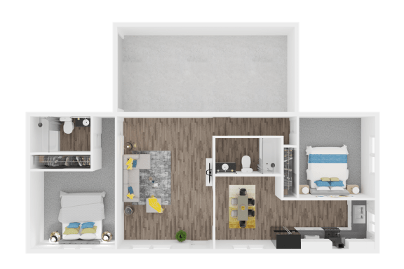  Floor Plan Willow - 2 Bedroom
