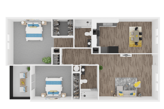 Floor Plan Magnolia - 2 Bedroom