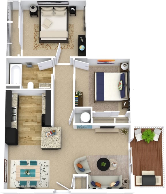 Ashbrooke Apartments 797 sq ft floor plan