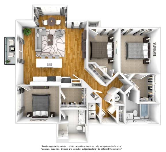E01 Floor Plan at The Quarter House, Jackson, Mississippi
