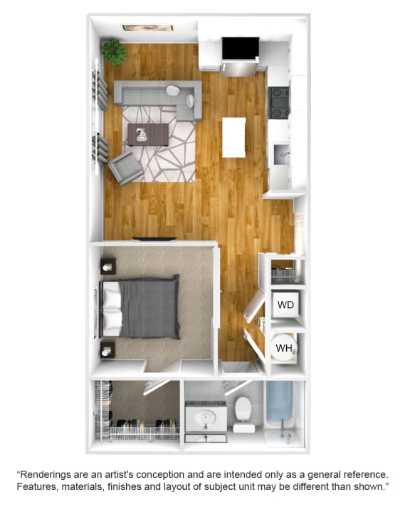 Floor Plan  S03 Floor Plan at The Quarter House, Jackson, MS, 39216
