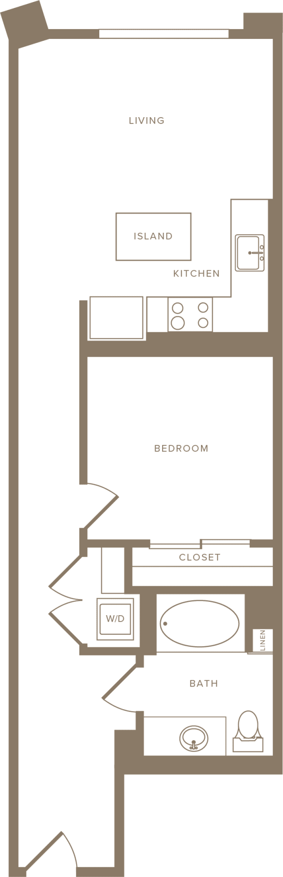 A02 Floor Plan at The Q Playa, California, 90045
