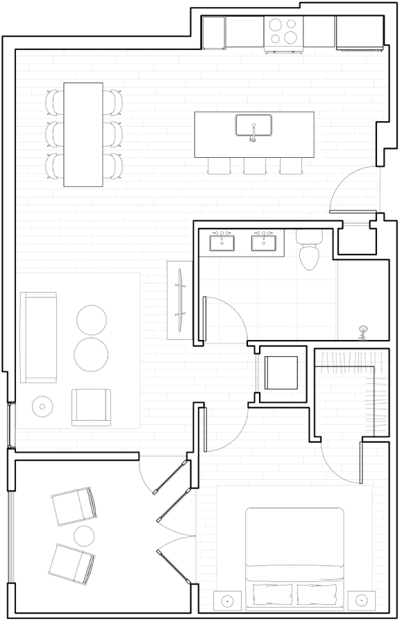 A5 Floor Plan at The Q Variel, Woodland Hills