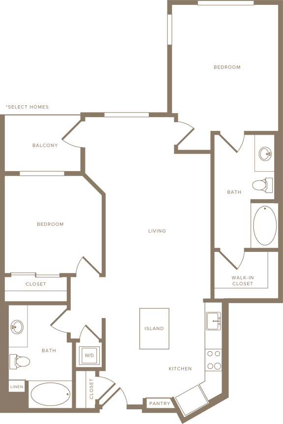 B11 Floor Plan at The Q Playa, Los Angeles, 90045