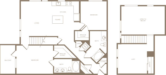 B14L Floor Plan at The Q Playa, Los Angeles, CA