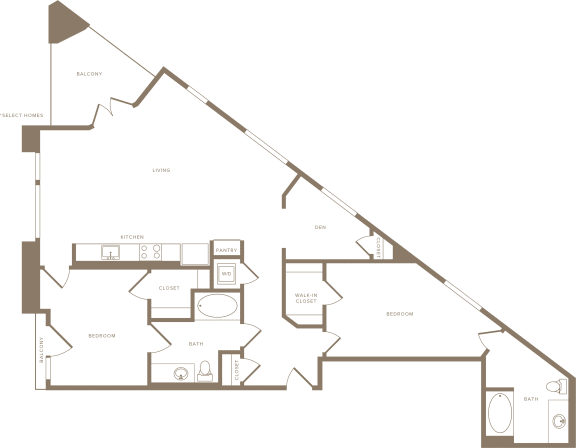 B17 Floor Plan at The Q Playa, Los Angeles, California