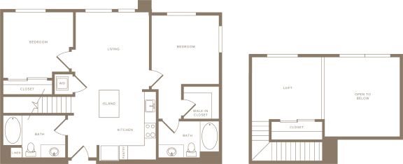 B18 Floor Plan at The Q Playa, Los Angeles, CA, 90045