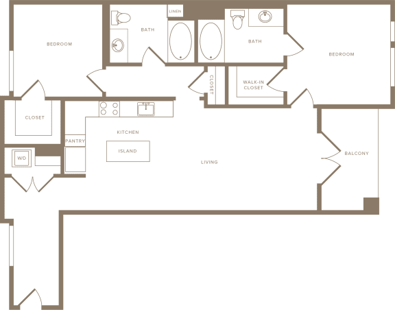 B6 Floor Plan at The Q Playa, Los Angeles, CA, 90045