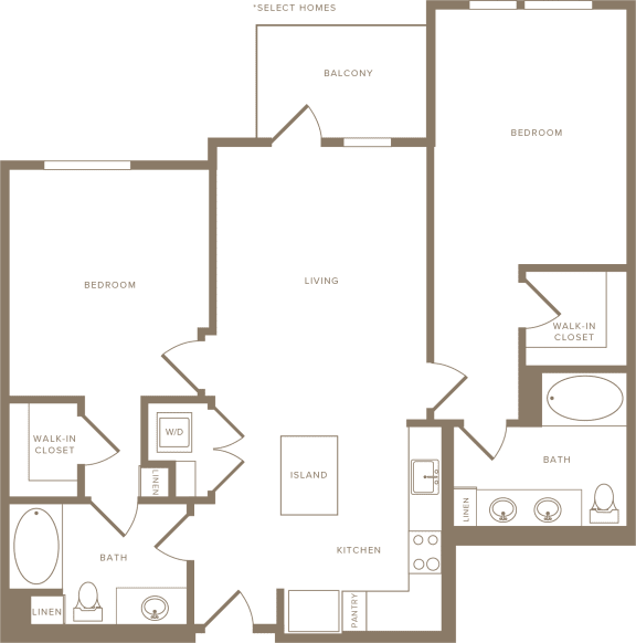 B7 Floor Plan at The Q Playa, California