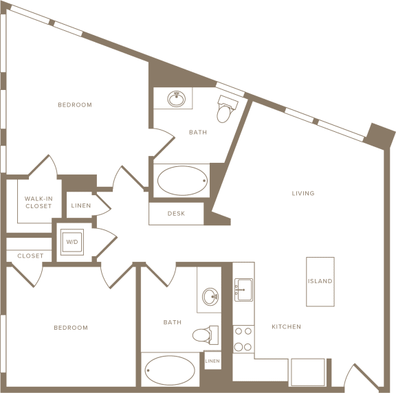 B8 Floor Plan at The Q Playa, Los Angeles, California