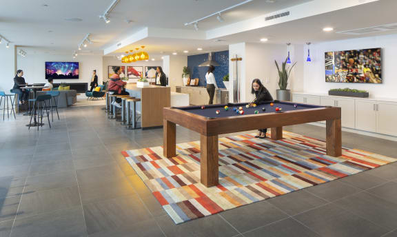 Billiards Table at The Q Variel, Woodland Hills, 91367