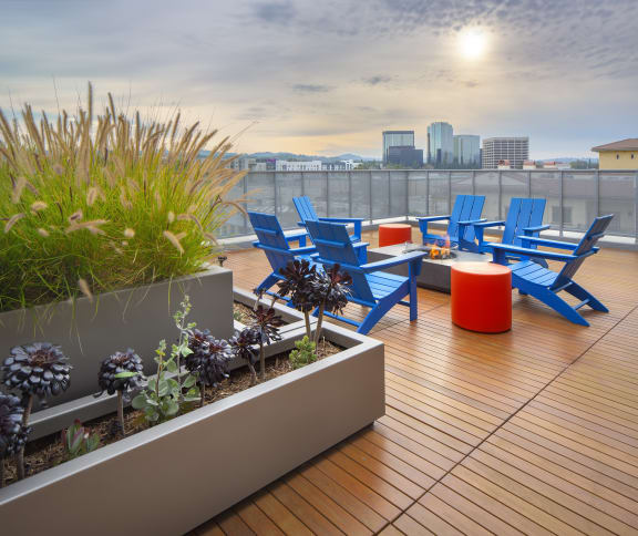 Rooftop Patio at The Q Variel, Woodland Hills