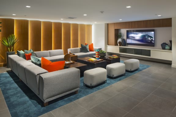 Media Lounge at The Q Variel, Woodland Hills, California