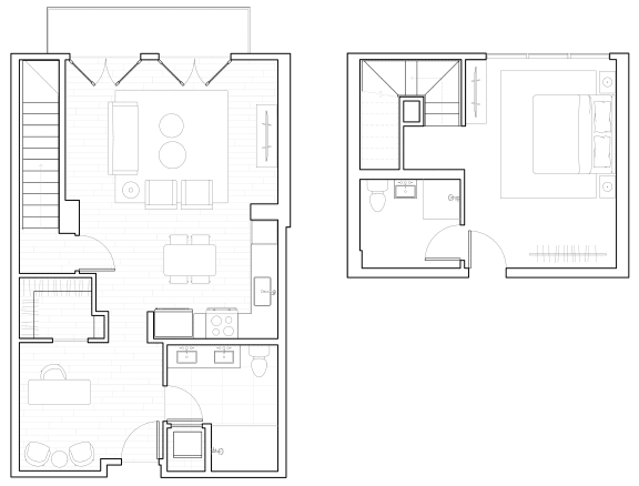 Live Work Floor Plan at The Q Variel, Woodland Hills, 91367