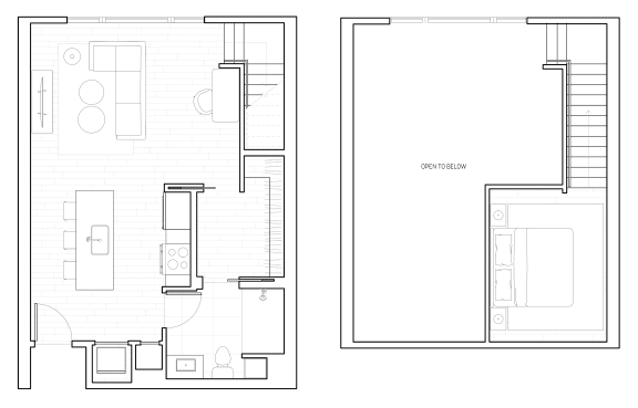 Loft 1 Floor Plan at The Q Variel, California, 91367