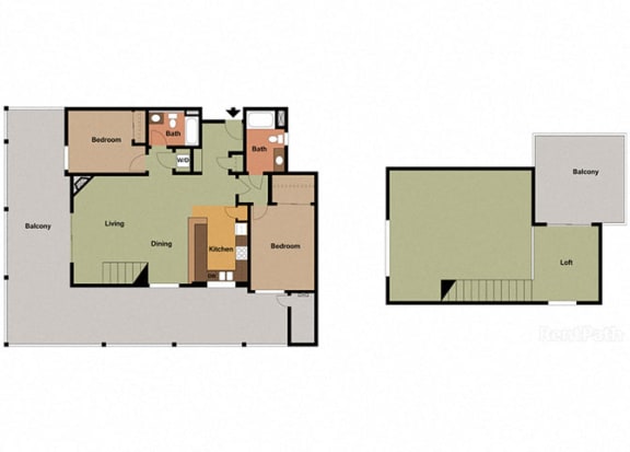 2 Bed - 2 Bath Corsica Loft at Le Blanc Apartment Homes, California, 91304