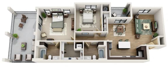 B5 Floor Plan  at 56 North, Phoenix, AZ, 85054