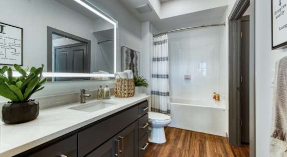 Bathrooms with full size tubs