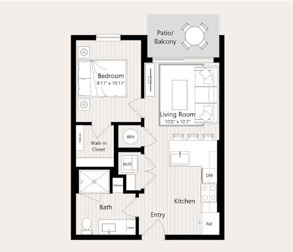 A1 Floor Plan at Huxley Scottsdale, Scottsdale Arizona