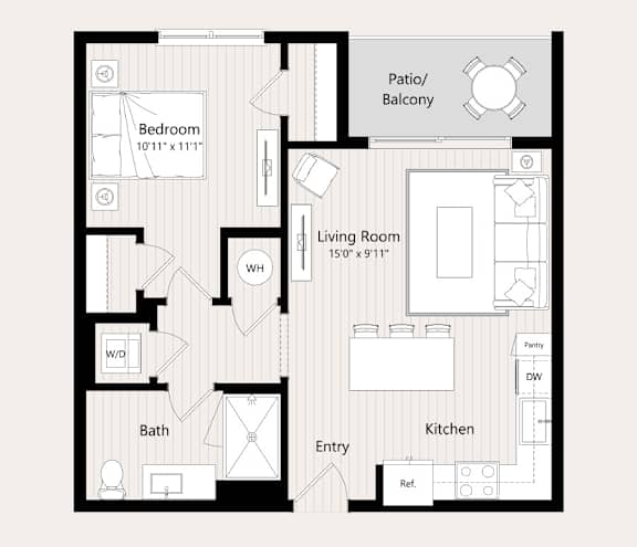 A13 Floor Plan at Huxley Scottsdale, Scottsdale, AZ 85260