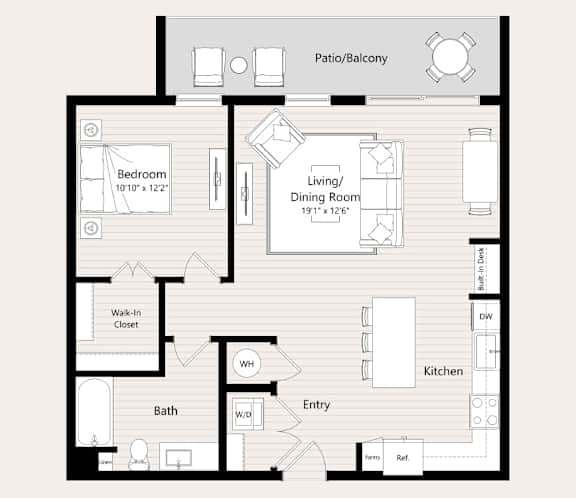 A19 Floor Plan at Huxley Scottsdale, Arizona, 85260