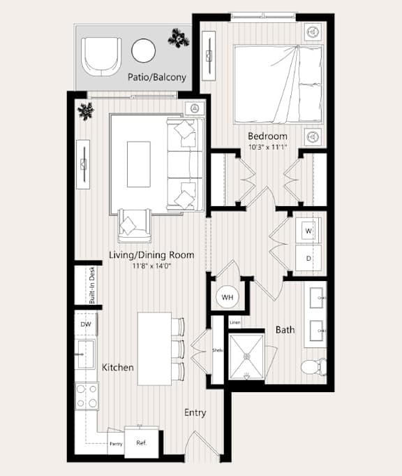 A9 Floor Plan at Huxley Scottsdale, Scottsdale Arizona