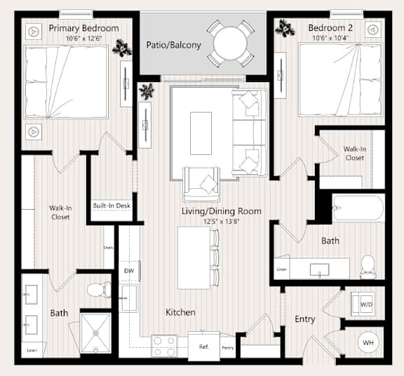 B5 Floor Plan at Huxley Scottsdale, Scottsdale