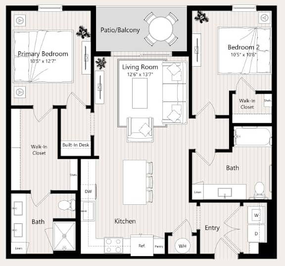 B5-A Floor Plan at Huxley Scottsdale, Arizona