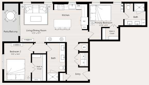 B6 Floor Plan at Huxley Scottsdale, Scottsdale, AZ 85260