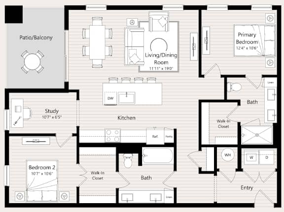 B8 Floor Plan at Huxley Scottsdale, Scottsdale, 85260