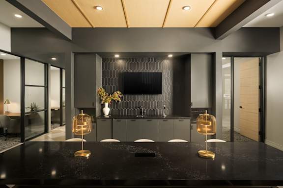 A modern conference room at Huxley Scottsdale, Scottsdale Arizona