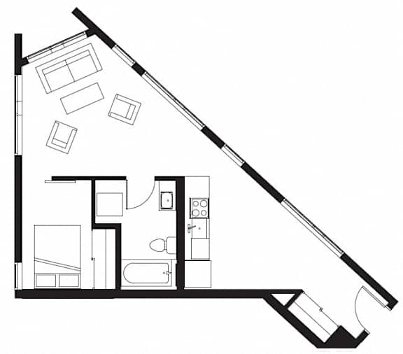 One Bedroom at Pine Minor, Seattle