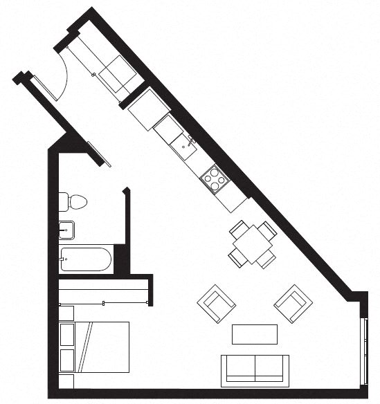 Studio apartment at Pine Minor, Washington