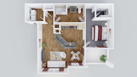 A dollhouse living room with furniture and decorations.