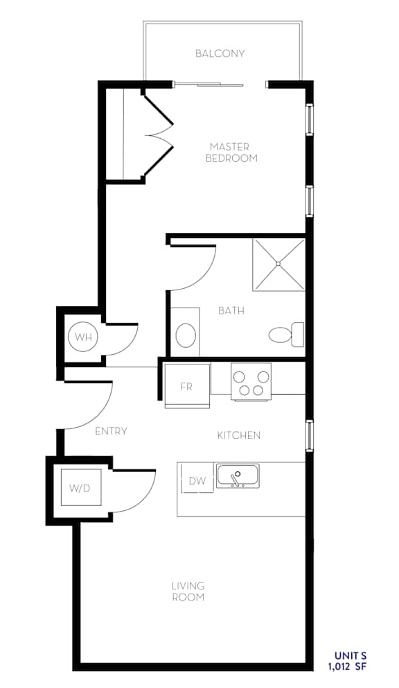 Unit S Floor Plan at The Hendry, Henderson, NV, 89074