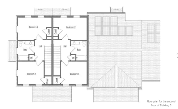 a floor plan for the second floor of a house