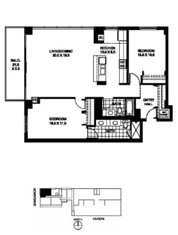 the plan of the upper floor of the house