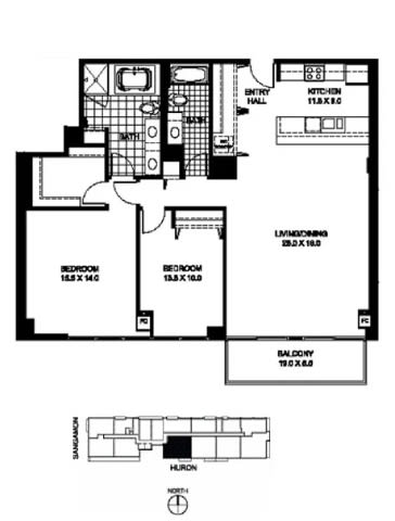 the plan of the upper floor of the house
