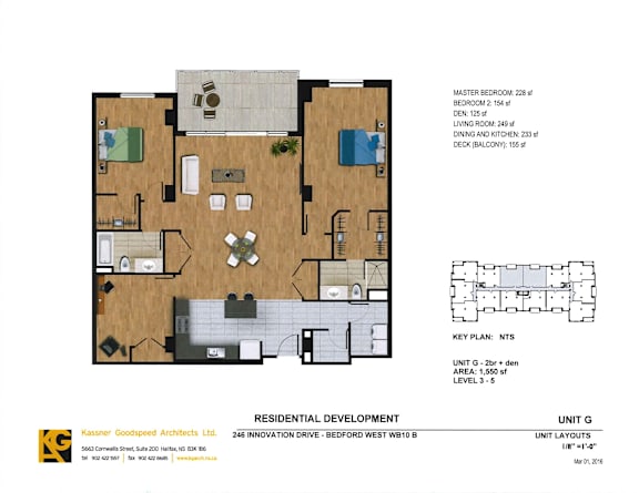 A floor plan for a residential development by Kasner Goodspeed Architects Ltd.