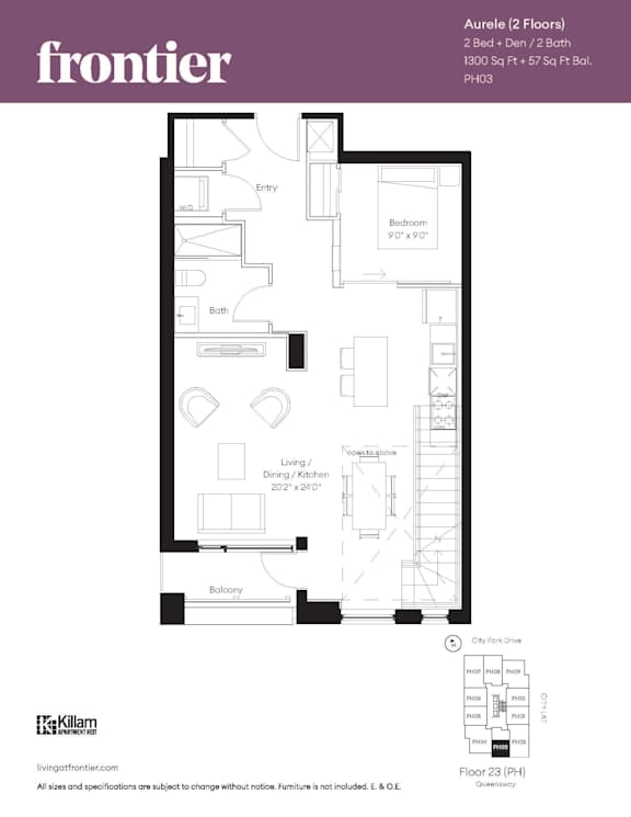 Aurele Penthouse Page 1 - 2 Bed + Den | 2 Bath