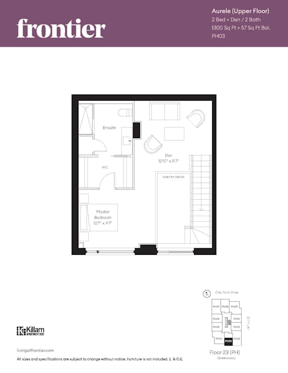 Aurele Penthouse Page 2 - 2 Bed + Den | 2 Bath