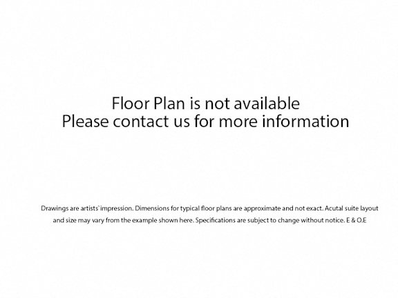 A sign stating that the floor plan is not available and to contact for more information.