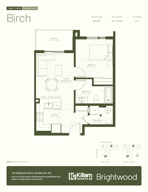 A floor plan for a home with a living room, dining room, kitchen, and bathrooms.