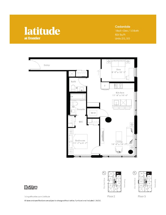 Cedardale - 1 Bed + Den | 1 Bath