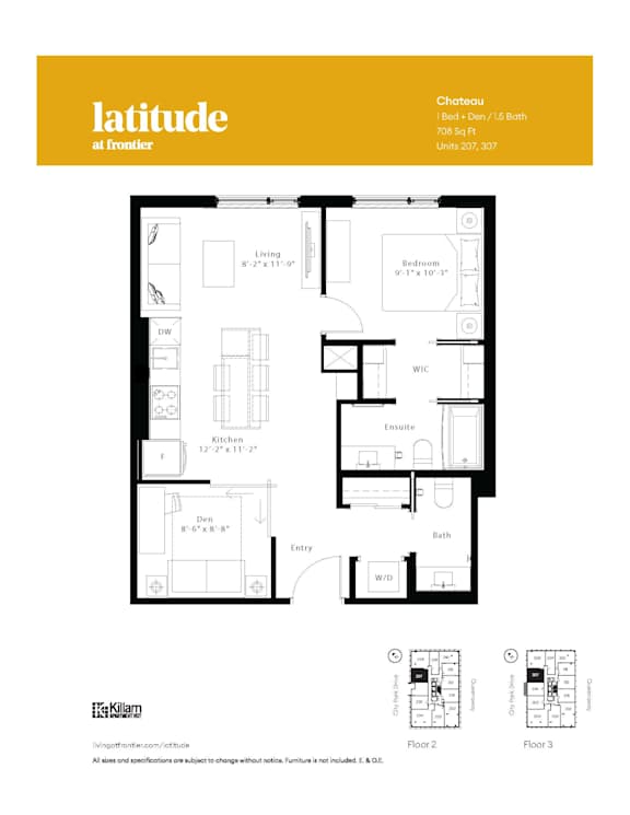 Chateau - 1 Bed + Den | 1 Bath