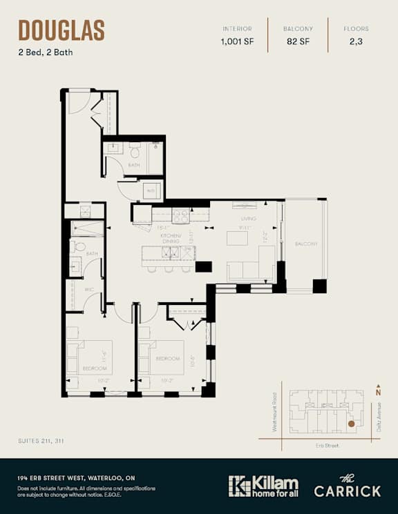 Douglas 2 Bed, 2 Bath